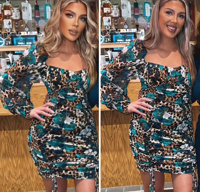 TikToker Goes Viral By Exposing The Truth Behind Heavily-Edited Pictures On Social Media (30 Pics)