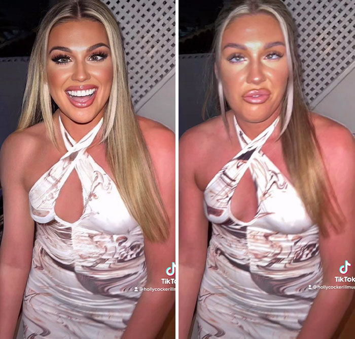 TikToker Goes Viral By Exposing The Truth Behind Heavily-Edited Pictures On Social Media (30 Pics)