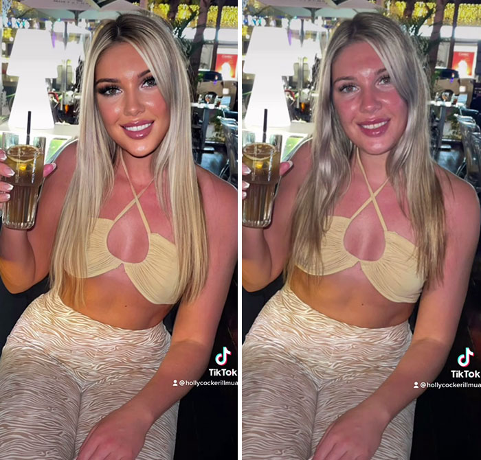 TikToker Goes Viral By Exposing The Truth Behind Heavily-Edited Pictures On Social Media (30 Pics)