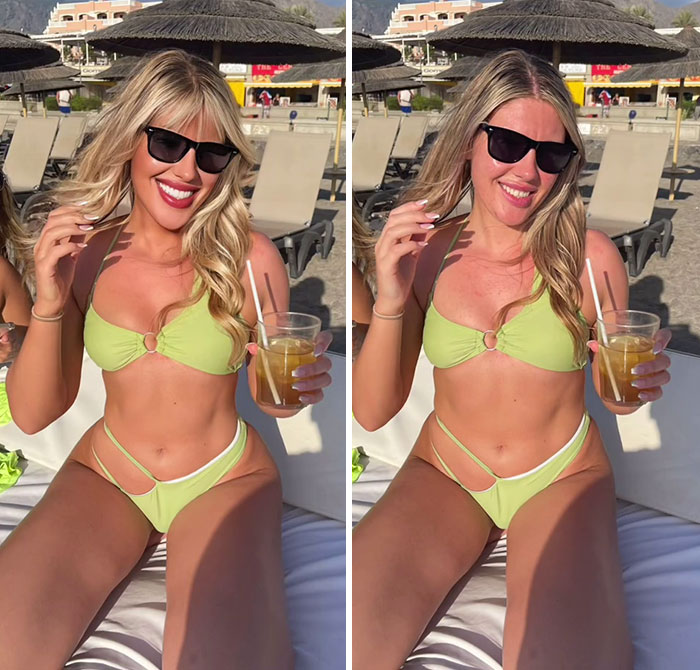 TikToker Goes Viral By Exposing The Truth Behind Heavily-Edited Pictures On Social Media (30 Pics)