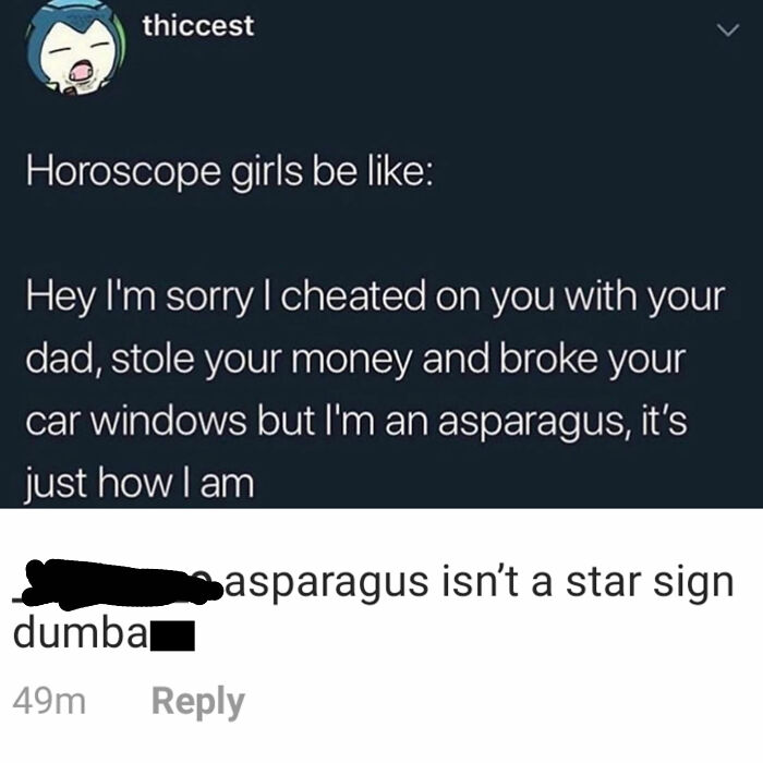 Thank God I'm A Scorpion And Not An Asparagus