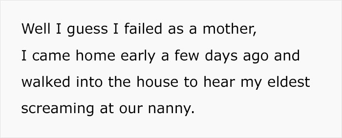 Mother "Saw Red" After She Heard How Her Daughter Talks With Her Nanny, Comes Up With Punishment That MIL Is Not Happy About
