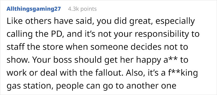 &ldquo;Do Not Tell Anyone About Last Night&rdquo;: Manager Won&rsquo;t Pick Up Her Phone So Gas Station Employee Leaves The Store Unlocked Because Nobody Showed Up To Relieve Them
