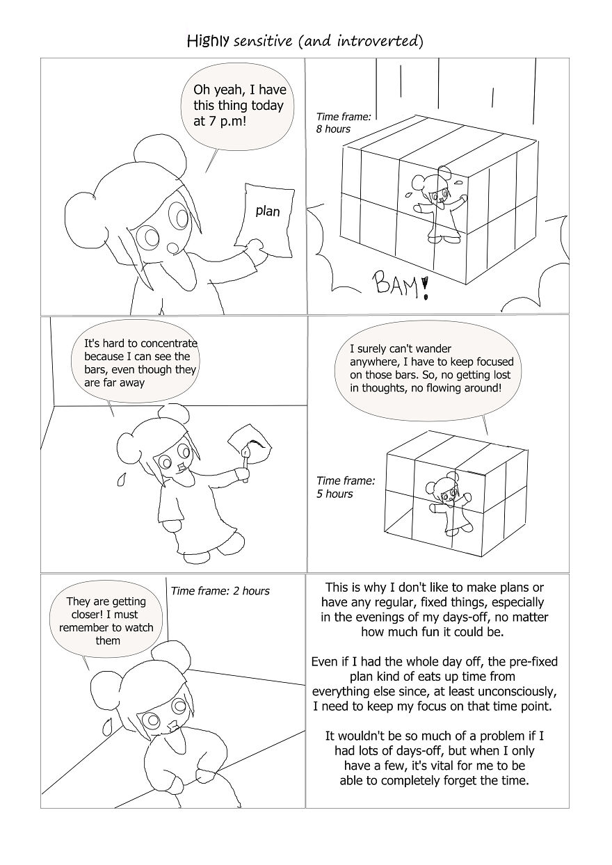 I Created Comics About Being A Highly Sensitive And Introverted Person