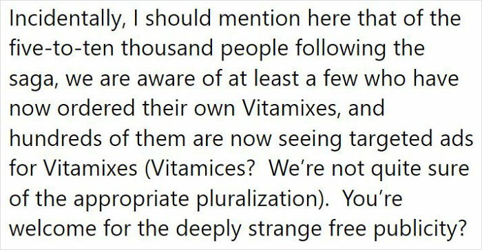 After 2.5-Week &lsquo;War&rsquo; With 3 Cats, Woman Contacts Vitamix Asking For Empty Boxes To Replace The One Her Cats Took Over With New Blender Inside
