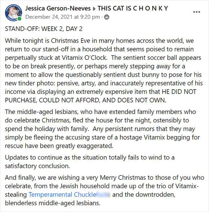 After 2.5-Week &lsquo;War&rsquo; With 3 Cats, Woman Contacts Vitamix Asking For Empty Boxes To Replace The One Her Cats Took Over With New Blender Inside