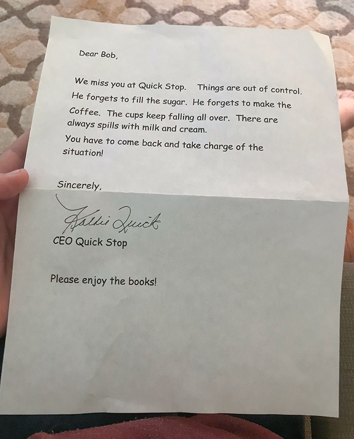 My Grandad 89 Went To The Quick Stop Every Morning To Get Coffee For Decades And Became Good Friends With The Owner And His Wife