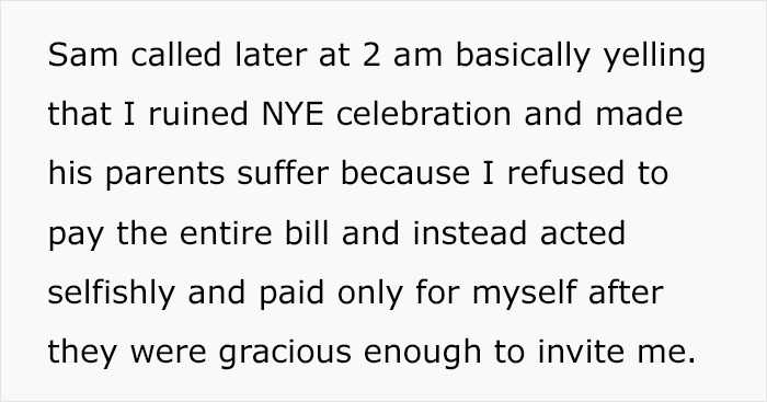 Toxic Family Invites Son's SO To A Fancy Dinner Just So She Can Pay For Everyone