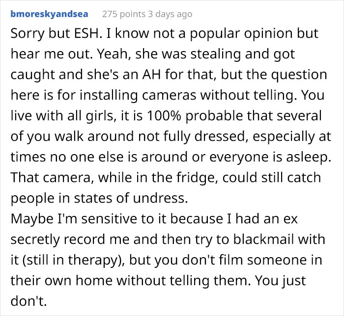 Woman Gets Dramatic When Her Lies Were Exposed After Roommate Installs A Fridge Camera