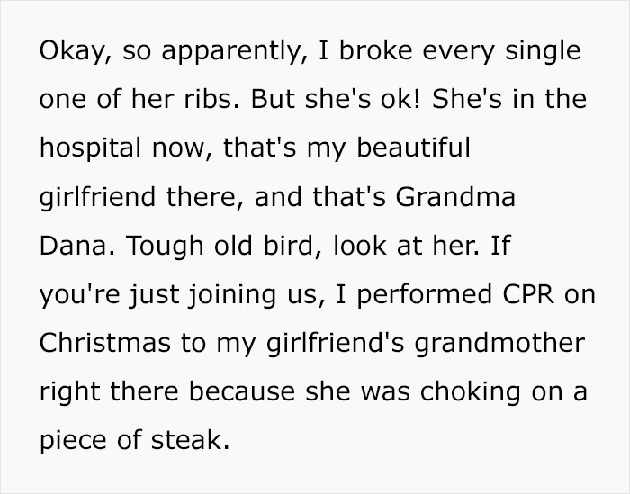 Woman Shares How She Saved Her Girlfriend's Grandma's Life During Christmas Dinner After She Made Homophobic Remarks At The Table