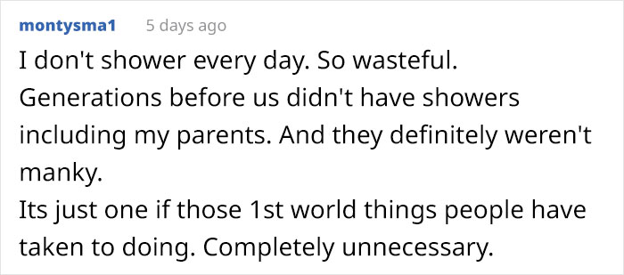 Woman Is Shocked To Find Out Her Friends Shower Every Day, Asks If She's Being Gross