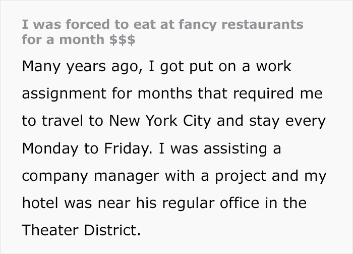 Person Is Allowed $40 For Food On Trips And They Make Sure To Spend All Of It Every Time, Maliciously Complying With The Rules