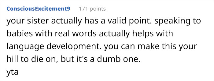Mom Wonders If She Overreacted For Being Mad At Her Sister Who Doesn&rsquo;t Use Baby Talk With Her 3-Year-Old