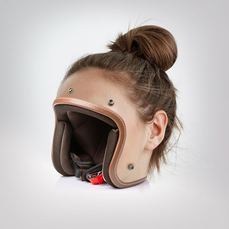 "Skullmet": I Make Helmets That Look Like People's Heads (12 Pics)