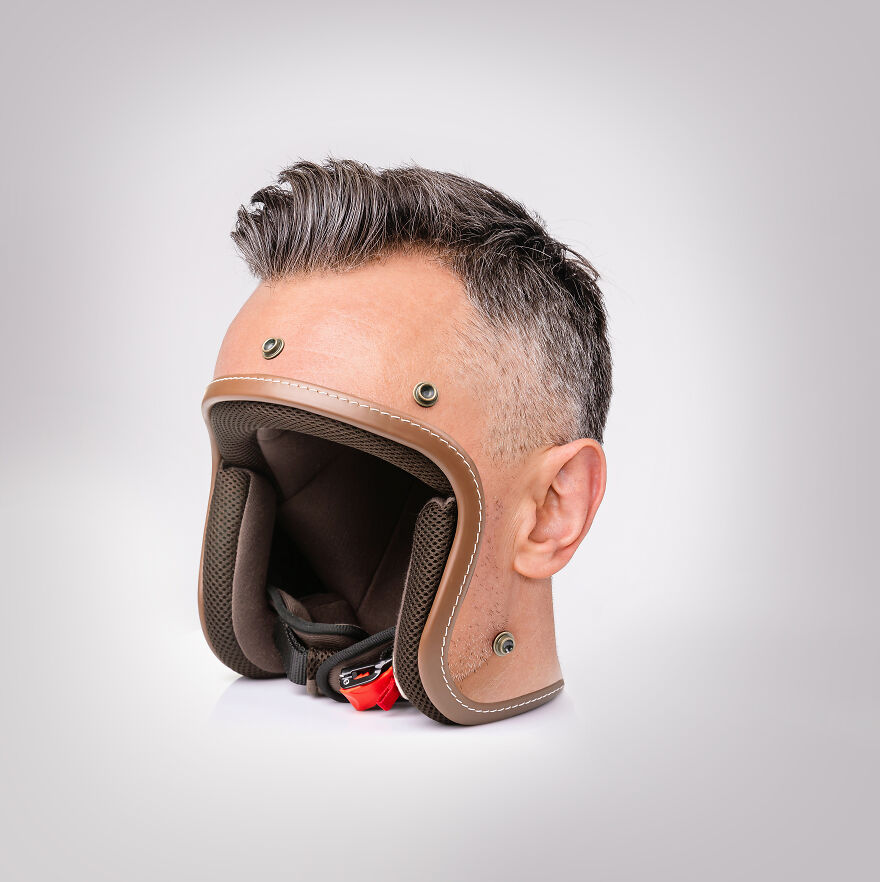"Skullmet": I Make Helmets That Look Like People's Heads (12 Pics)