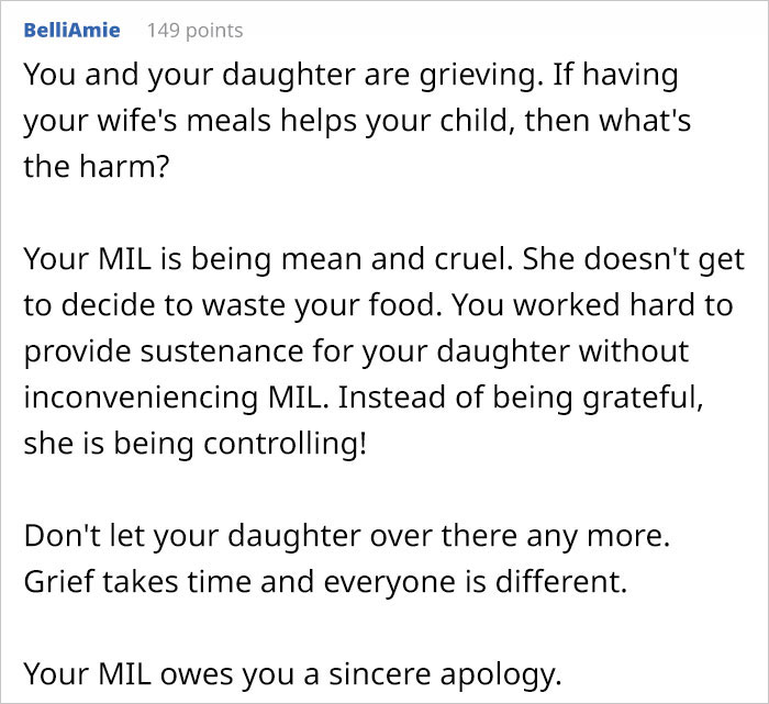 Mother-In-Law Throws Away Meals Her Granddaughter Brings That Her Dad Made Using Her Late Mom’s Recipes, Family Feud Ensues Mother-In-Law Throws Away Meals Her Granddaughter Brings That Her Dad Made Using Her Late Mom’s Recipes, Family Feud Ensues