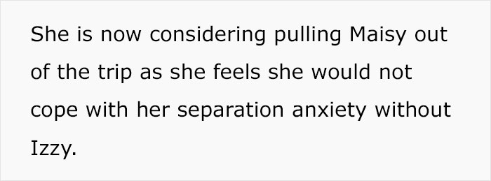 10 Y.O. Doesn’t Want To Be The Carer Of Her Special Needs Classmate During A School Trip But The Classmate’s Mom Doesn’t Care 10 Y.O. Doesn’t Want To Be The Carer Of Her Special Needs Classmate During A School Trip But The Classmate’s Mom Doesn’t Care