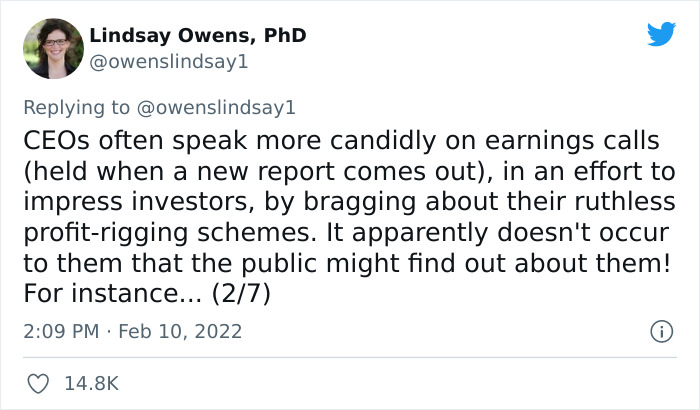 Economist Is Disgusted By These CEOs Who Brag About Their High Prices While Blaming Inflation, Exposes Them On Twitter