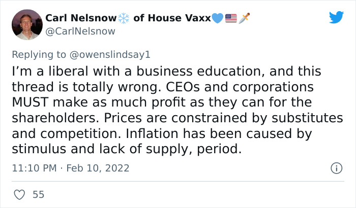 Economist Is Disgusted By These CEOs Who Brag About Their High Prices While Blaming Inflation, Exposes Them On Twitter