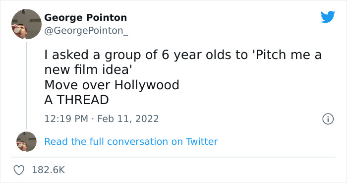 Elementary Teacher Asks 6-Year-Olds To Pitch Film Ideas, Hilarity Ensues (10 Movies) Elementary Teacher Asks 6-Year-Olds To Pitch Film Ideas, Hilarity Ensues (10 Movies)