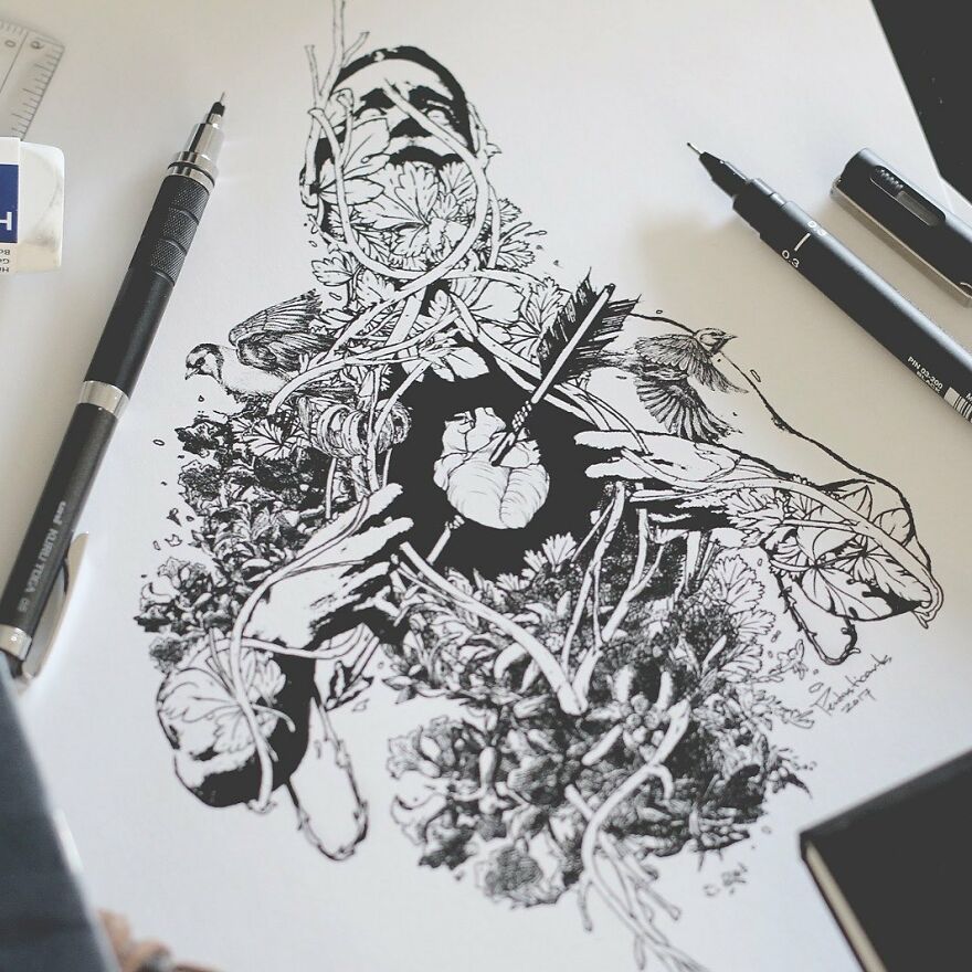 I Draw Surreal Illustrations That Have A Hidden Meaning If You Look Closely (43 Pics)