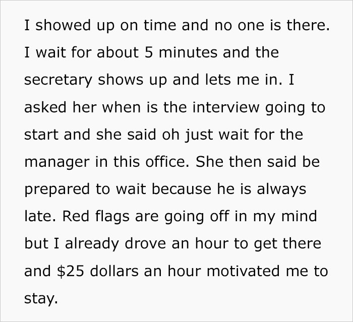 Person Takes A Job Offer Just To Be Able To Not Show Up After Getting Disrespected During The Job Interview