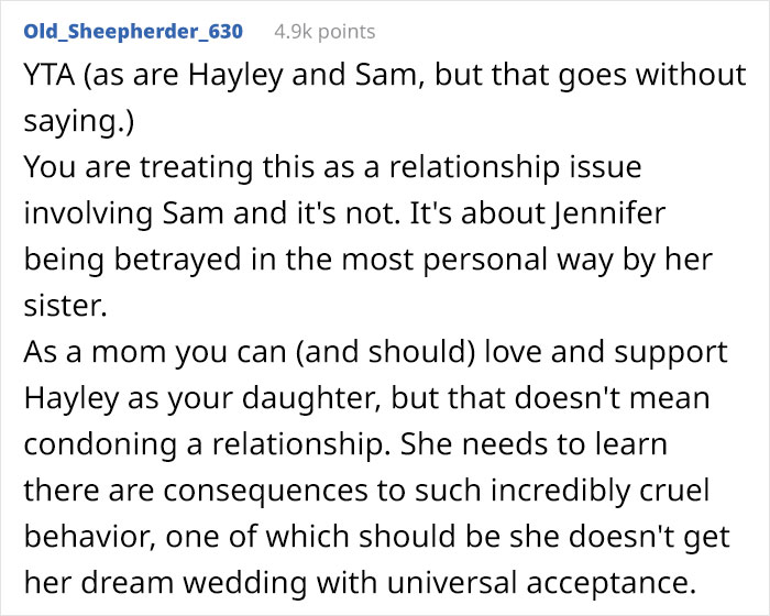 This Woman Breaks Up With Her Fianc&eacute; Because He&rsquo;s In Love With Her Sister, Finds Out That Her Mom Wants To Attend Their Wedding 