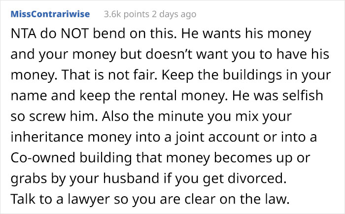 Husband Won't Give His Wife A Penny From His Inheritance, Gets Mad When She Does The Same After Inheriting A Small Fortune