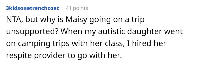 10 Y.O. Doesn’t Want To Be The Carer Of Her Special Needs Classmate During A School Trip But The Classmate’s Mom Doesn’t Care 10 Y.O. Doesn’t Want To Be The Carer Of Her Special Needs Classmate During A School Trip But The Classmate’s Mom Doesn’t Care