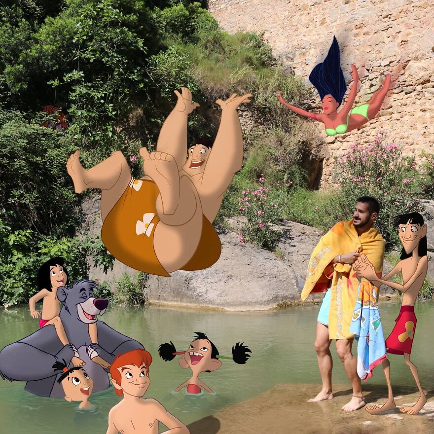 Artist Continues To Recreate Everyday Situations With Disney Characters And The Result Is Incredible (30 New Pics)