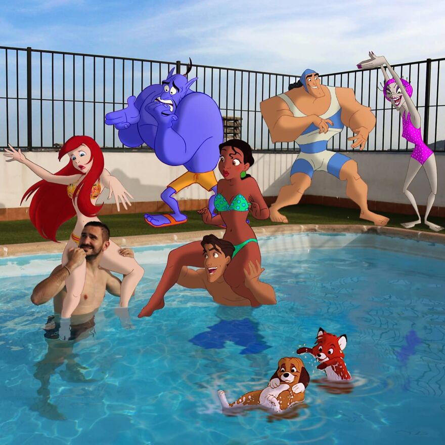 Artist Continues To Recreate Everyday Situations With Disney Characters And The Result Is Incredible (30 New Pics)