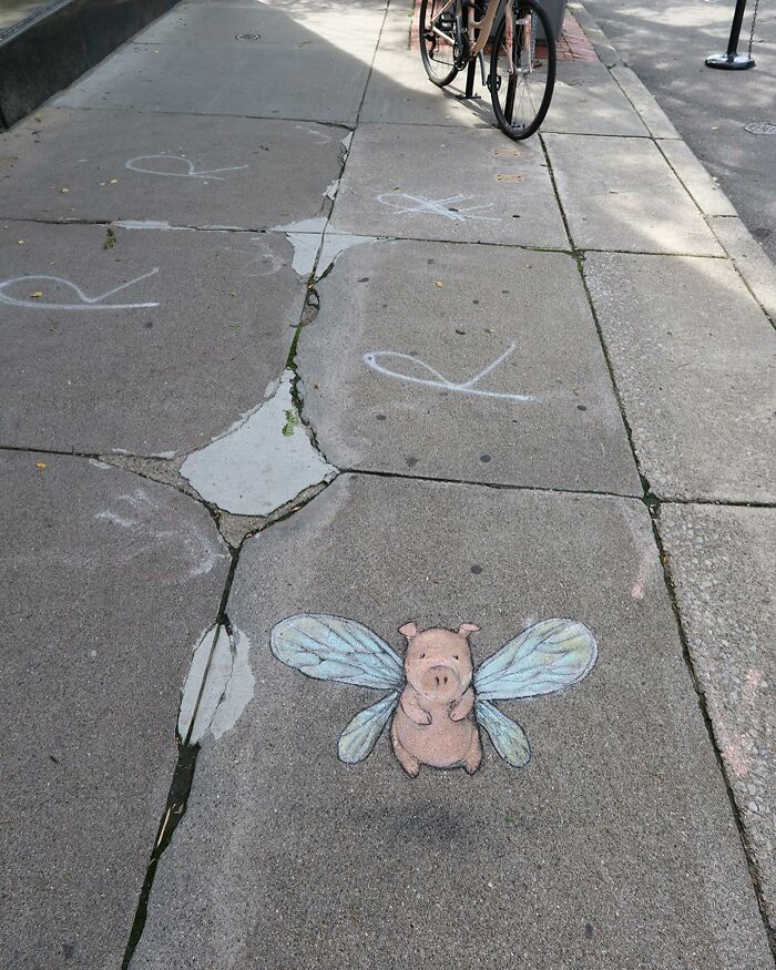 This Artist Continues To Brighten Up The Streets Of His City With His Adorable Chalk Art (130 New Pics)
