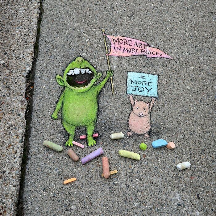 This Artist Continues To Brighten Up The Streets Of His City With His Adorable Chalk Art (130 New Pics)