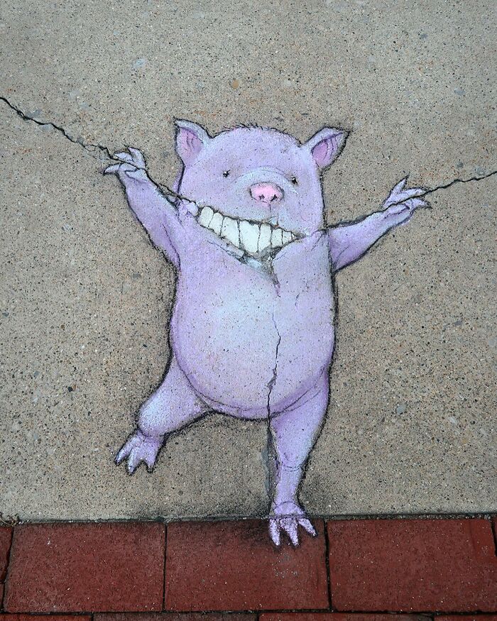This Artist Continues To Brighten Up The Streets Of His City With His Adorable Chalk Art (130 New Pics)
