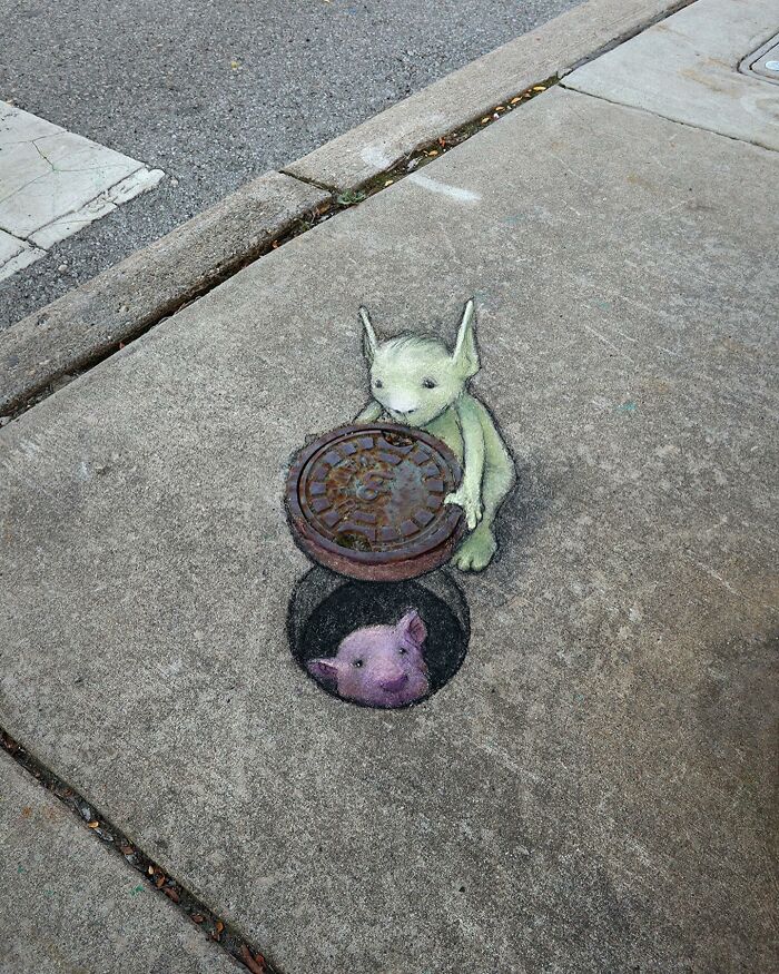 This Artist Continues To Brighten Up The Streets Of His City With His Adorable Chalk Art (130 New Pics)