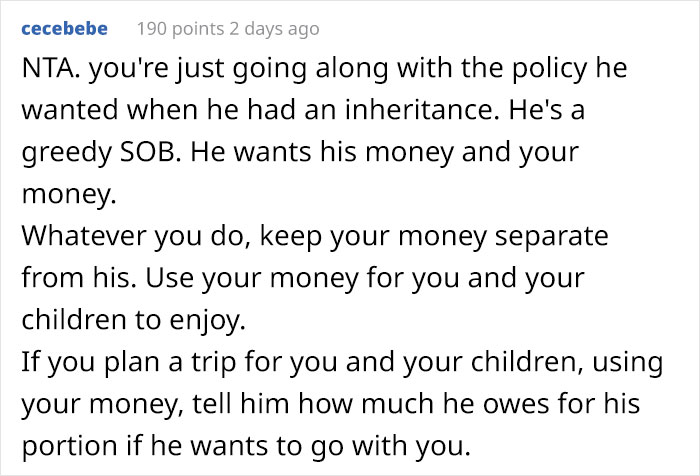 Husband Won't Give His Wife A Penny From His Inheritance, Gets Mad When She Does The Same After Inheriting A Small Fortune