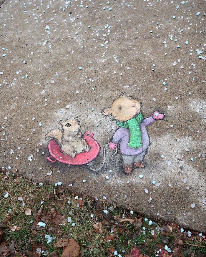 This Artist Continues To Brighten Up The Streets Of His City With His Adorable Chalk Art (130 New Pics)