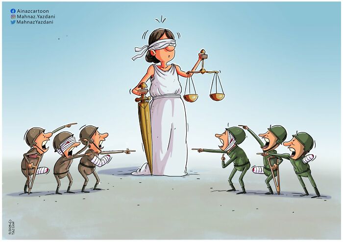 Iranian Artist Criticizes Society's Problems In Strong Illustrations