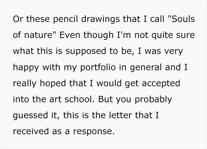 Guy Shows The Harsh Rejection Letter This Prestigious Art School Sent Him, Turns Out Other Applicants Received The Exact Same One