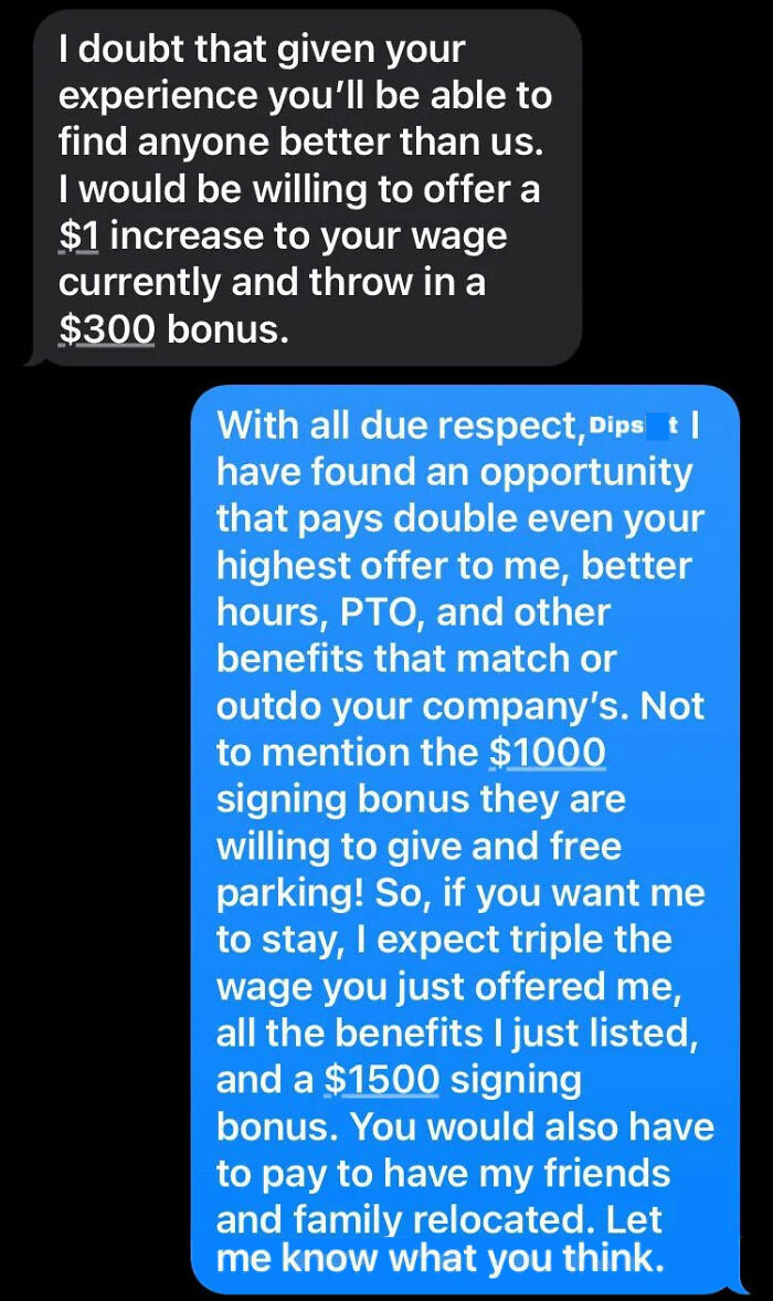 Entitled Boss Begs Moving Worker To Stay, Ends Up Insulting Her And Calling Her A Liar In This Text Exchange