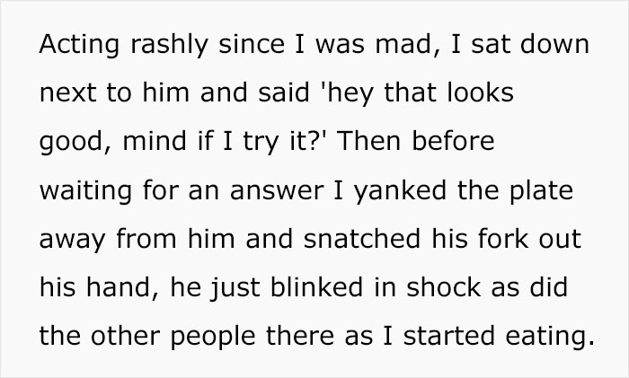 Man Steals Coworker&rsquo;s Food And She Yanks It From Under His Nose, Embarrassing Him In Front Of His Colleagues