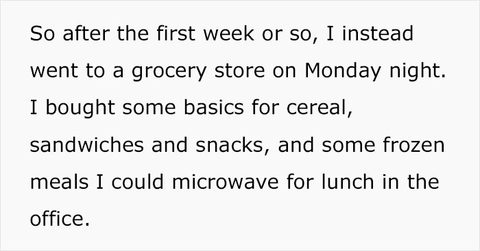 Person Is Allowed $40 For Food On Trips And They Make Sure To Spend All Of It Every Time, Maliciously Complying With The Rules
