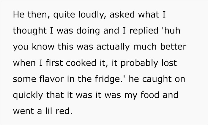 Man Steals Coworker&rsquo;s Food And She Yanks It From Under His Nose, Embarrassing Him In Front Of His Colleagues