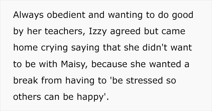 10 Y.O. Doesn’t Want To Be The Carer Of Her Special Needs Classmate During A School Trip But The Classmate’s Mom Doesn’t Care 10 Y.O. Doesn’t Want To Be The Carer Of Her Special Needs Classmate During A School Trip But The Classmate’s Mom Doesn’t Care