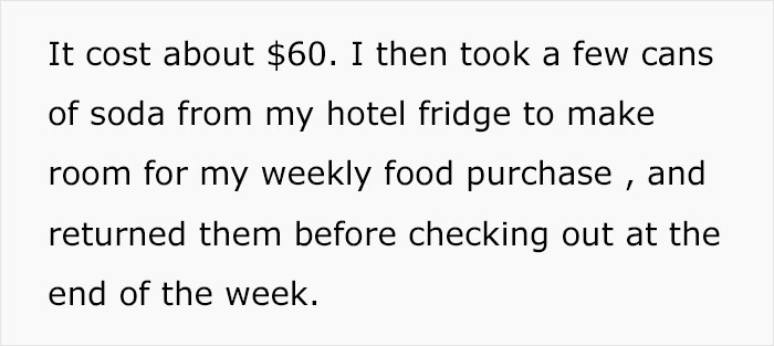Person Is Allowed $40 For Food On Trips And They Make Sure To Spend All Of It Every Time, Maliciously Complying With The Rules
