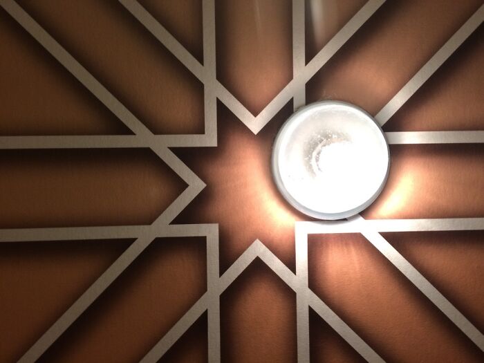 All Of The Hotel's Hallway Lights Were Like This