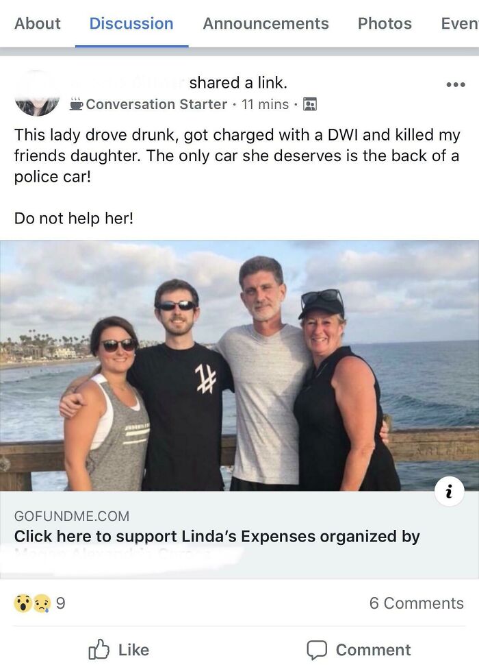 She Beeds Help With Legal Fees And A New Car After Drinking And Driving, Killing Two People