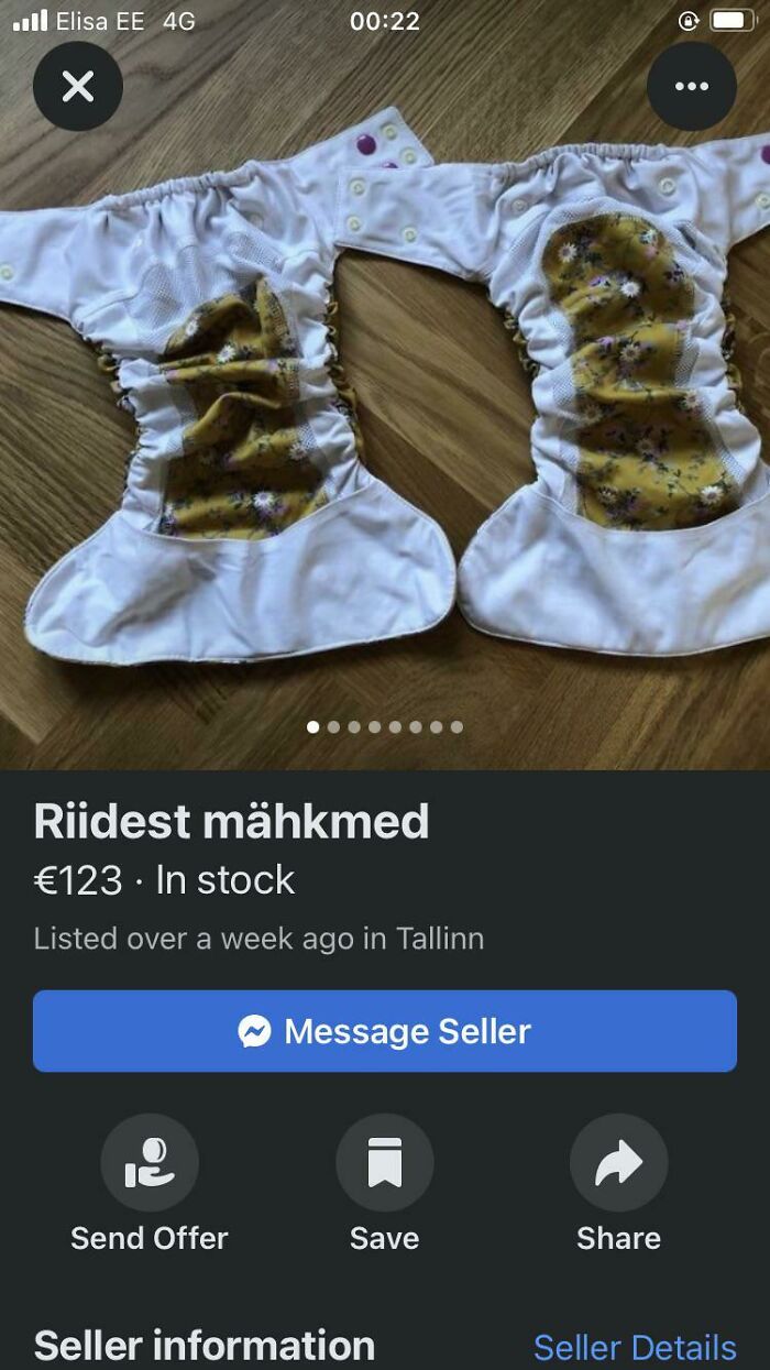 The Fabric Choice For These Cloth Diapers Makes It Look Like They Have Already Been Used