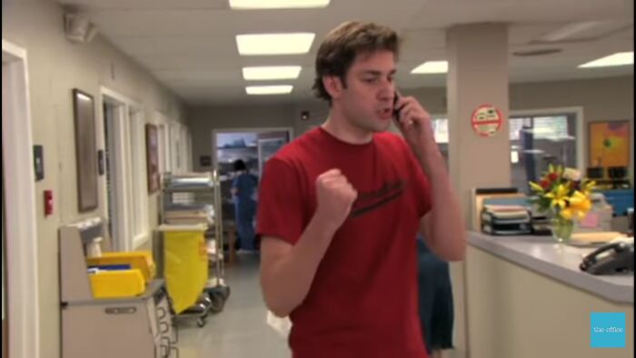 In The Office Episode "Company Picnic" Pam Finds Out She's Pregnant In A Well Lit Sacred Heart (Scrubs)