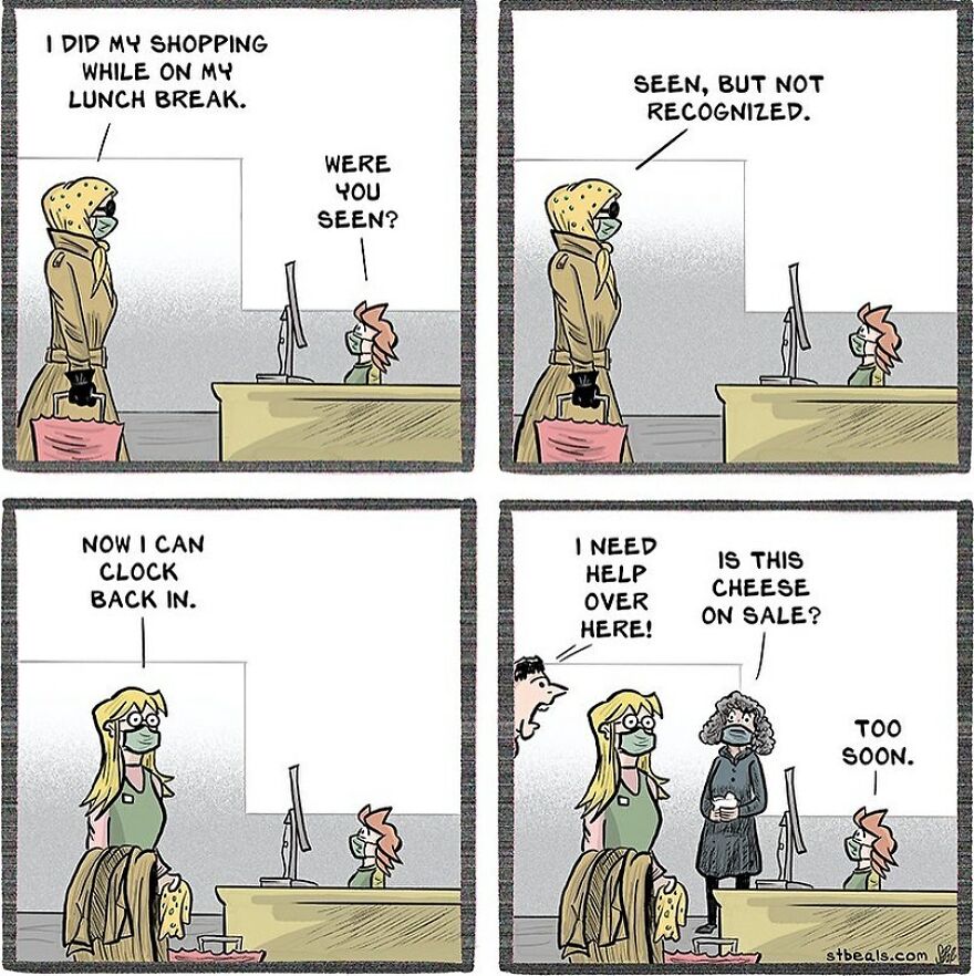 Artist’s New Funny Comics That Focus Attention On Everyday Conversations And A Job In Retail